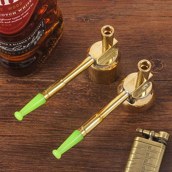 Smoking pipes Brass hookah retro vintage men's hookah bag creative coarse, medium, and fine three-way water filter chimney
