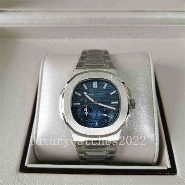 Perfect Watches ZF 5712/1A-001 5712 40mm 904L Blue Dial Waterproof Sapphire Cal.240 PS IRM C LU Power Reserve Mechanical Automatic Men's Wristwatches with Box Papers
