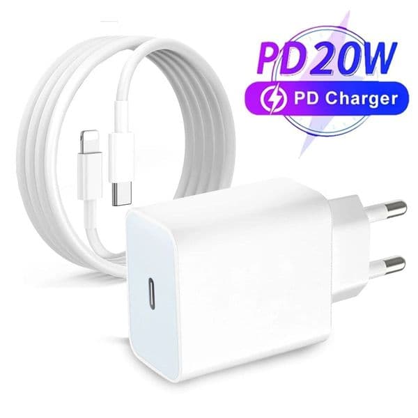 Wall charger 20W Charger PD Fast Charging USB C Charger For iPhone 15 14 13 Pro Max Mini X XS Quick Charge Type C Phone Charger Power Adapter USB-C to L Cables