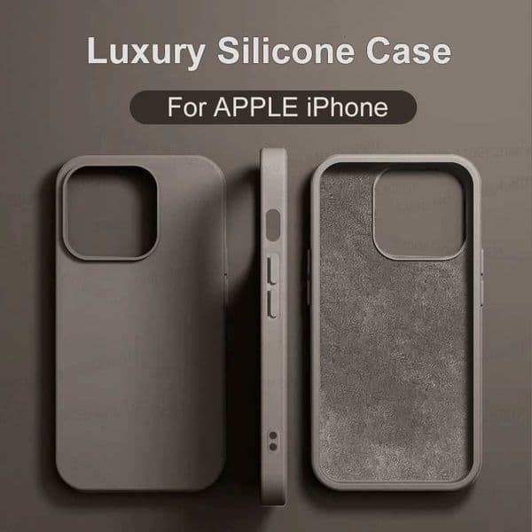 Luxury Shockproof Case For 11 12 13 14 15 16 Pro Max Plus Liquid Silicone Cases Bumper Soft Cover Phone Accessories XJ250811