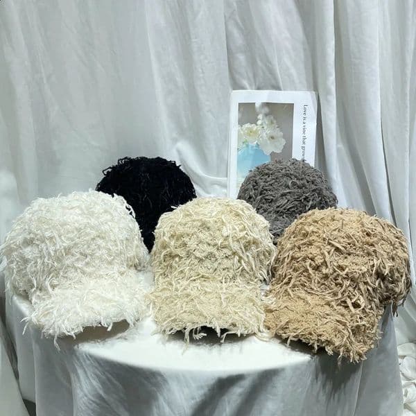 Autumn Winter Faux Fur Plush Warm Thick Baseball Cap Adjustable Winter Fashion Sports Hat 250808