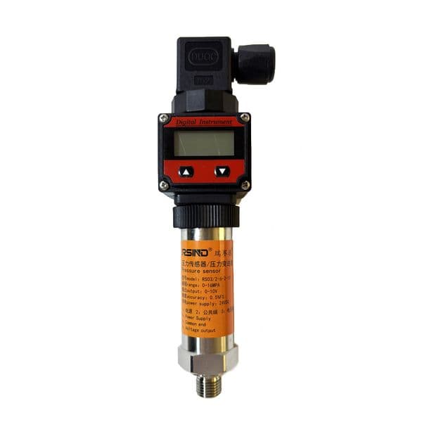 Digital Display/Digital Pressure Transmitter/Hirschman Plug in/Voltage 0-10v Output/Threaded G1/4/Range 0-100Mpa Optional/Stainless Steel Structure