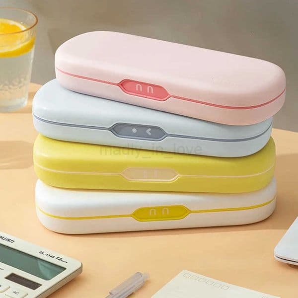 Double Layer Large Capacity Plastic Hard Pencil Case School Pen Box for Boys and Girls Kawaii Pencil Box Stationary Cute School Supplies M250811