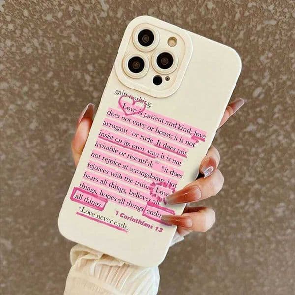 Poem Of Love Silicone Phone Case For 16 Pro Max Cases 15 14 13 12 11 XS X XR 7 8 Plus 16e 13 Mini Candy Soft CoverXJ250811