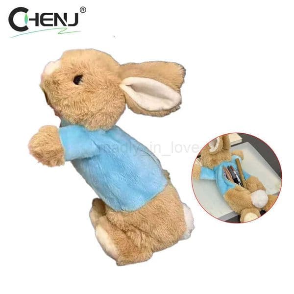 Cute Plush Rabbit Pencil Case Student Stationery School Supplies KAWaii Doll Back To School Animal Storage Bag Pen Bag M250811