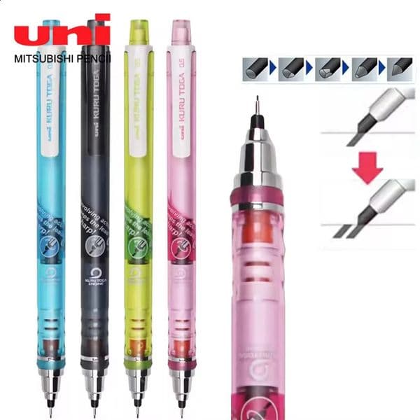Uni Kuru Toga Mechanical Pencil M5-450T 0.5mm Breakproof Lead Lapicero Lapices Portaminas with Eraser School Student Stationery 250805