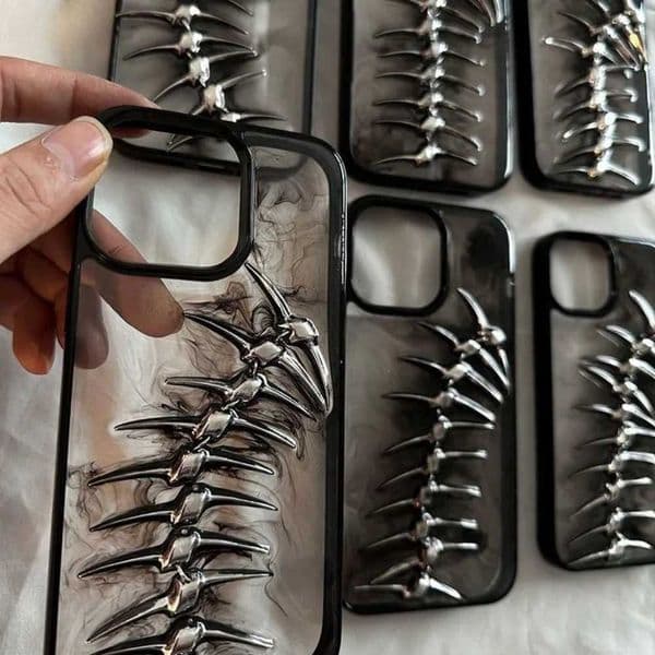 Halo-dyed Fish Bones for 16 Pro Max Case 14 Pro Advanced 15 14 Plus 13 Pro Niche 11 CSU 12 Niche 11 Anti-fall 15 ProXJ250811