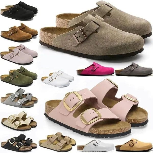 2025 New Designer Designer Shoes Sandals Slides Slippers Clogs For Men Women Suede/leather Black Brown White Beige Comfort Slides Flip Flop