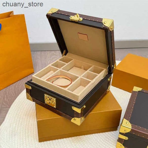 Leather Jewelry Box Organizer Premium Storage Boxes with MultiGrid Design for Earrings Handbags Z250930