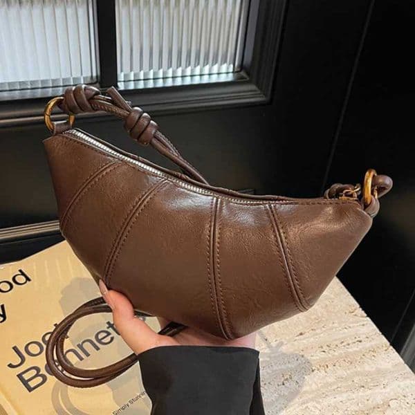 2025 Trend Solid Color Splicing Leather Shoulder Bag Women Korean Style Lady Dumpling Crossbody Bag Handbags and Purses XJ250813