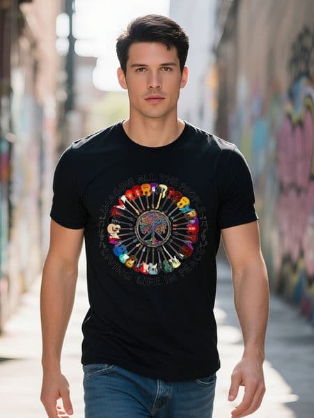 All The People Imagine Living Life In Peace T-Shirt PLUS SIZE L XL