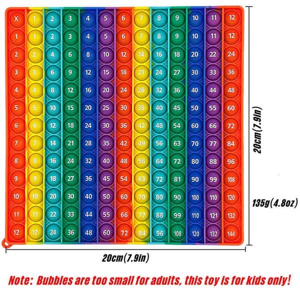 Magnet Toy toy for 3 year old 12X12 Multiplication Quick Push Bubble Fidget Math Games Times Table Numbers Counting Stationery Educational Toys For Kids Magne