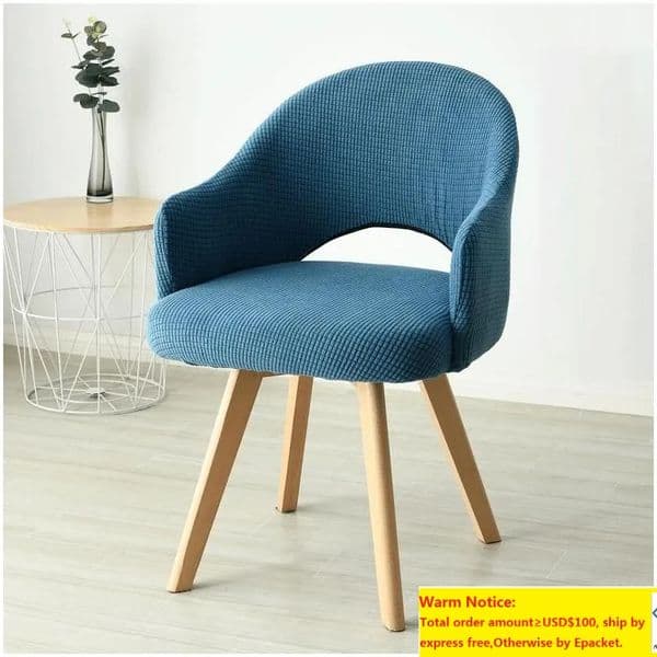 Chair Covers Hollow Back Curved Chair Er Solid Spandex Desk Armchair Ers Dining Coffee Bar Make Up Sofa Slipers Stoelhoezen Eetkamer LL
