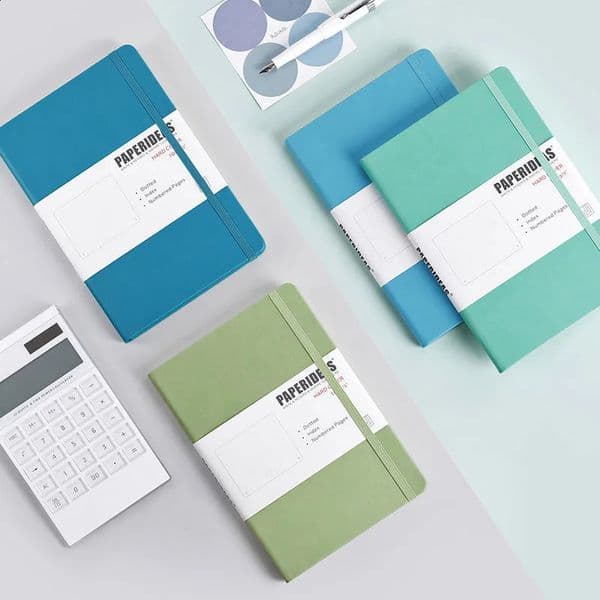 Hardcover A5 Bullet Journals Dot Notebook 188 Page 100gsm 5.7x8.2inch Retro Bandage Candy Color Diary Notebook Journal BUJO 250813