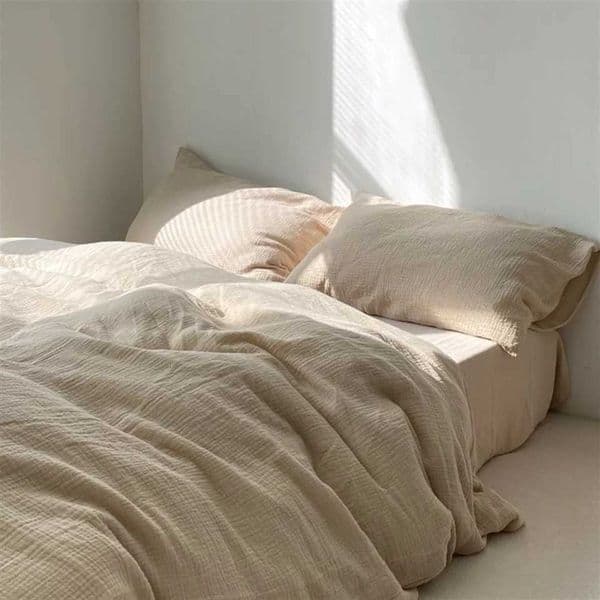 French Girls Pure Bedding Set Soft Washed Cotton Bed Sheet Quilt Cover Set Pillowcase Bed Linens Handmade Embroidery Bedding Set XJ250619