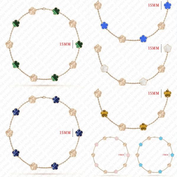 necklaces designer stainless steel jewelry 15mm clover necklace Rose Gold 10 motif flower pendant Thanksgiving day gifts high fashion necklace luxurys jewelry