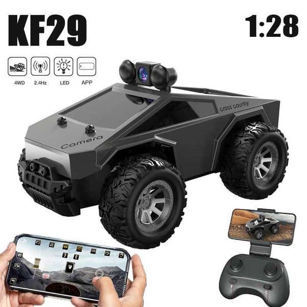 29 1 28 RC Car With Camera 2.4G APP Control High-Speed Racing Car For Tesla Truck Drift Remote Control Car Electric Kids Toy Z250813