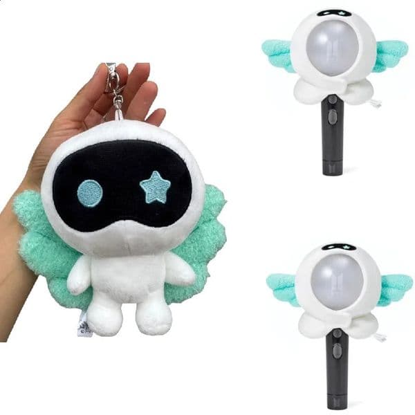 Korea Wootteo Plush Toy Kawaii Stuffed Doll for Backpack Pendant Wave JIN n Astronaut Wings Keychain Fans Support Gift 250813