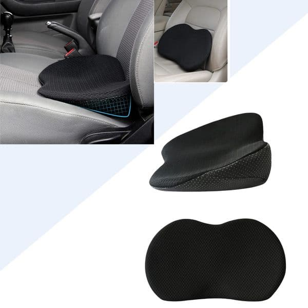 Car Seat Cushion Lumbar Support Pad Memory Foam Breathable Relief Universal Driver and Passenger Comfort Back Pain Relief 250811