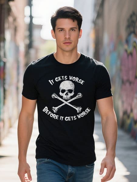 Casual Round Neck T-shirt Printed Pattern Top Men's Gift e34a0