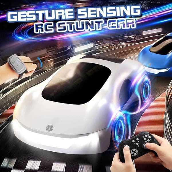 Cool Stunt Remote-Controlled Sports Car with Sound Waves Music Dual Sensing Gesture Sensing Remote-Controlled Toy Toys Z250813