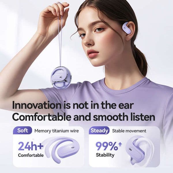 Small Ball OWS Wireless Non-In-Ear Over-Ear Bluetooth Earphones AI Smart Translation