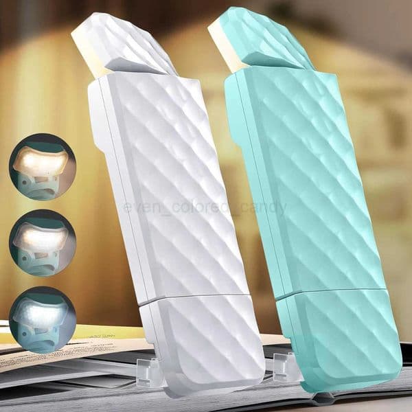 USB Rechargeable Book Light with Timer 3 Colors 5 Brightness Levels Clip-On LED Bookmark Reading Lamp for Bed Eye Care Night Reading Z250814