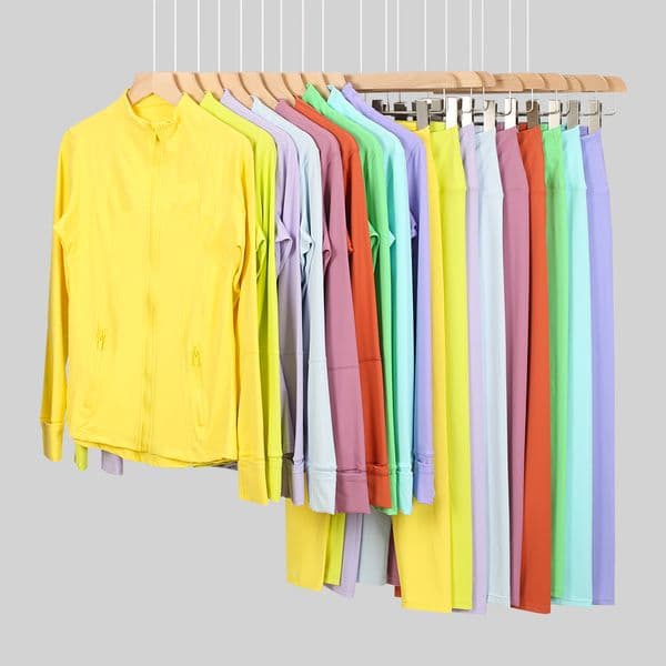lululeset Yoga Hot sale Yoga Jacket Women set Define Workout Sport Coat Fitness Sports Quick Dry Activewear Top Solid Zip Up Sweatshirt 699