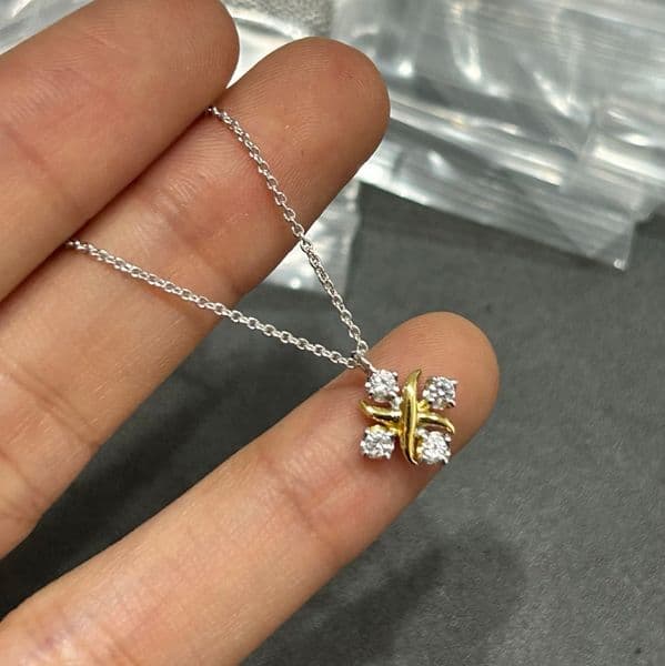 925 silver necklace, designer earring necklace, high-end gift, never fading, inlaid with Mozambique diamonds fashion European size jewelry with box 022