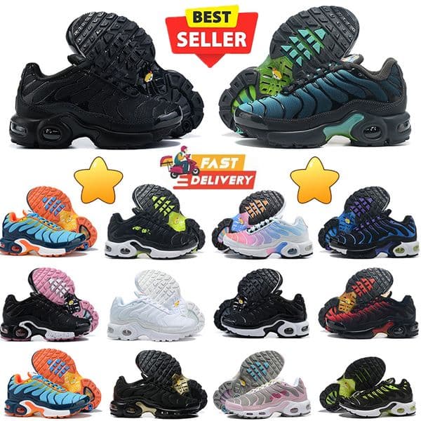 Designer Tn 20 Kids Shoes Toddler Athletic Children Sneaker Triple White Black Gold Red Laser Blue Girls Boys Kid Child Outdoor Shoes Size 28-35