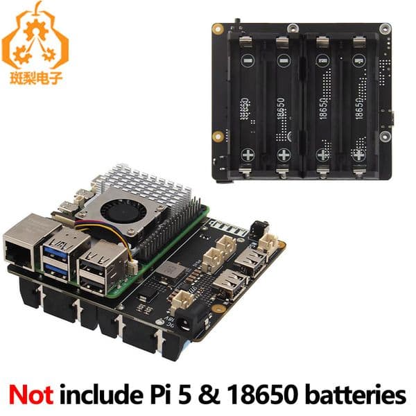 X1202 Raspberry Pi 5 UPS Power Management Expansion Board 18650 Uninterruptible Power Supply Module