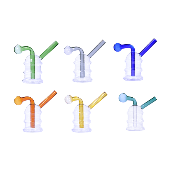 Portable Thick Glass Cup Bottle Shape Glass Oil Burner Water Pipe