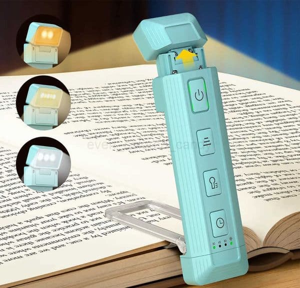 New Upgraded Wider Lighting Lamp Amber Foldable Mini USB Rechargeable LED Portable Book Reading Light for Kids Reading Light Z250814