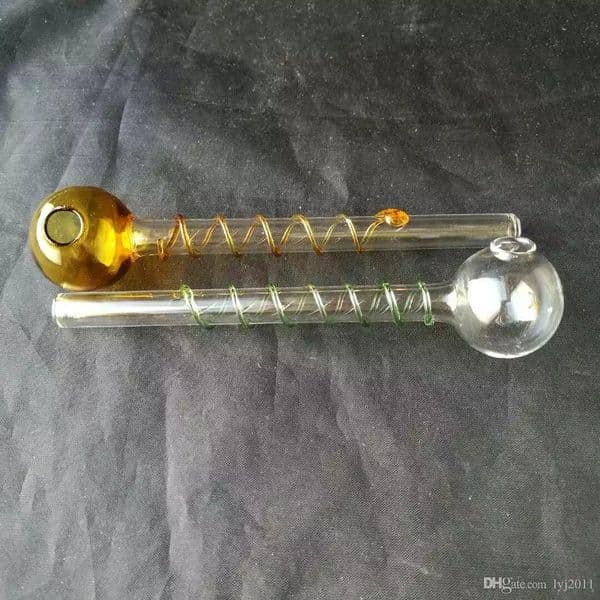 Smoking pipes hookah Oil Burner Pipe Smokings Glass Bowl Smoking Accessories Pan silk straight pot