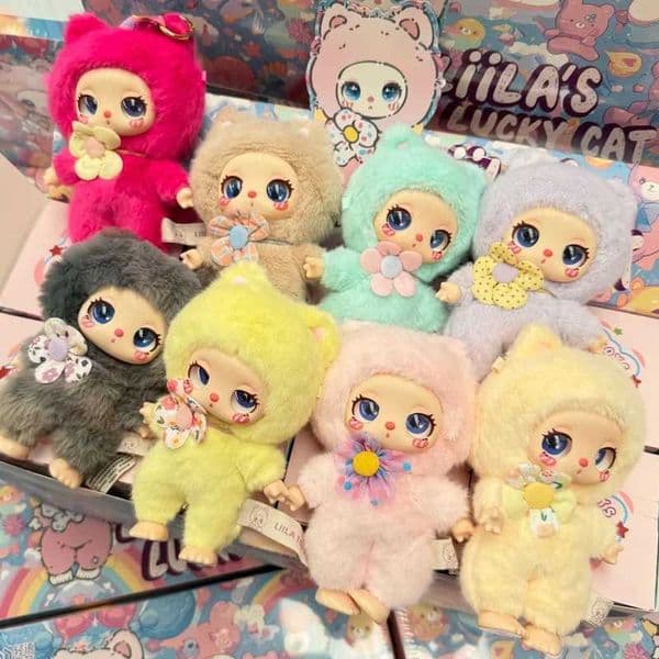 Liila Lucky Cat Series Blind Box Trendy Plush Toy Cute Ornament Mystery Box Desk Decoration Kid Gift 1 1 High Quality X250815