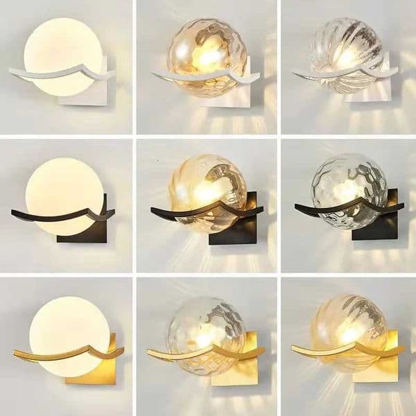 Modern LED Wall Light Gold Glass Ball Wall Lamp Living Room Bathroom Bedroom Bedside Entrance Porch Indoor Lighting Decor Lamp X250815