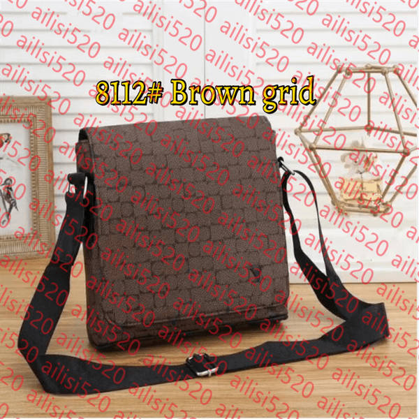 2025 Men Leather TRIO Luxurys Designer bags men Leather Black Flowers Messenger Purse Crossbody Bags Shopping Bag Shoulder bag Handbags Women wallet