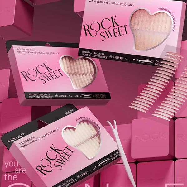 ROCK SWEET 240 Pieces Waterproof Double Eyelid Sticker Breathable Invisible Blend Natural Traceless Double Eyelid Tape 250730