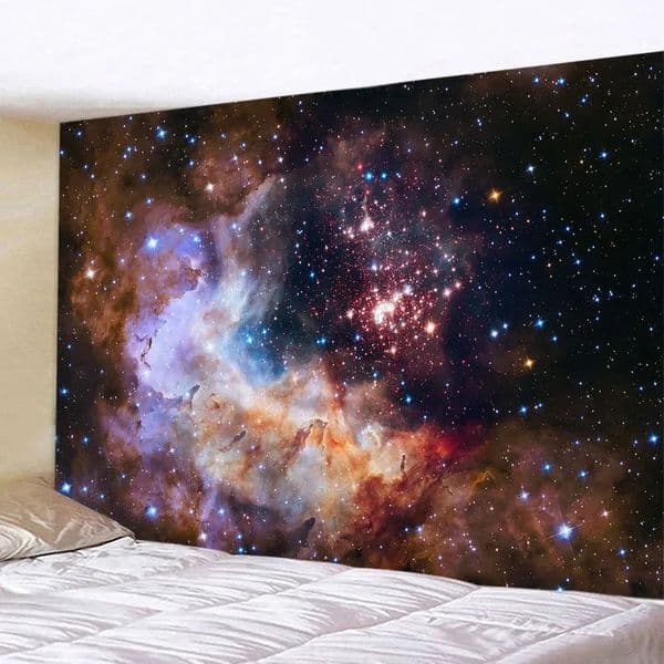 Big Galaxy Starry Universe Space Wall Tapestry Psychedelic Print Thin Cloth Wall Blanket Yoga Mat Tapestry 250811