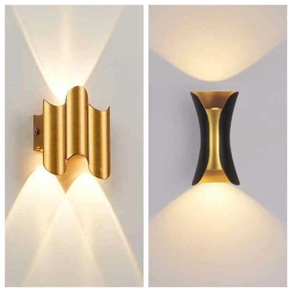 Aluminum Golden Body LED Wall Light Outdoor Waterproof IP65 Porch Garden Sconce Wall Lamp for Balcony AC110V 220V X250815
