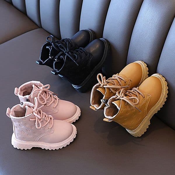 Girl Winter Snow Boots High Top Kids Shoes 2024 Fashion Child Boot Boy Leather Shoes Kidsnest Waterproof Ankle Boots Warm Girl Boot Infant Sizes 21-30