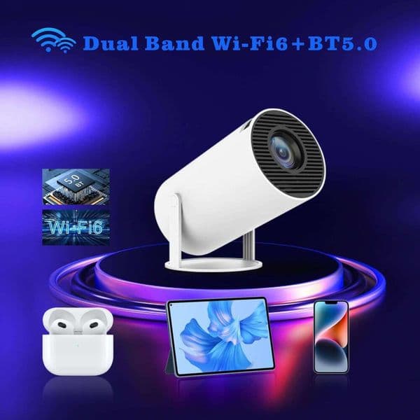 Hy300pro Projector Home Use 4K Portable LCD Ultra HD Living Room Wall Projection Wireless Screen Sharing