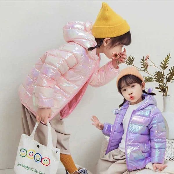 1-5 Years Kids Boys Girls Lightweight Down Jackets Colorful Fabric Hooded Outerwear Autumn Winter Baby Coats Casual Clothing New XJ250808