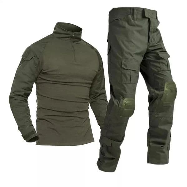 Men Tactical Suits Outdoor Paintball Clothing Camo Uniform Shooting Workwear Combat Pant Camouflage Shirts Cargo Knee Pads Pants 250814