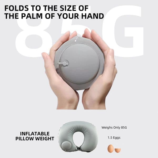 U-Shaped Inflatable Travel Pillow Portable Air Neck Support Cushion Comfortable Sleeping Press to inflate pillow neck pillow 250815