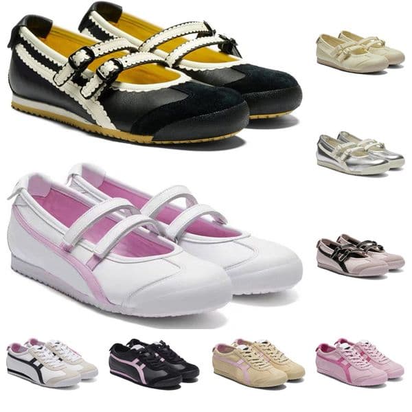 Ballet Designer Mexico 66 TGRS Womens Casual Shoes Tiger Metallic Silver Triple Black White Pink Beige Flats Dance Non-slip Breathable Ladies Girls
