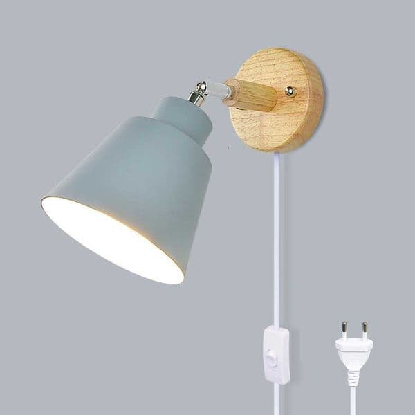 Nordic Wall Light Indoor DIY E27 Wooden 6 Colors EU/UL Plug 350 Wall lamps For Living Room Bedroom Corridor Sconce Fixtures Decoration X2508151