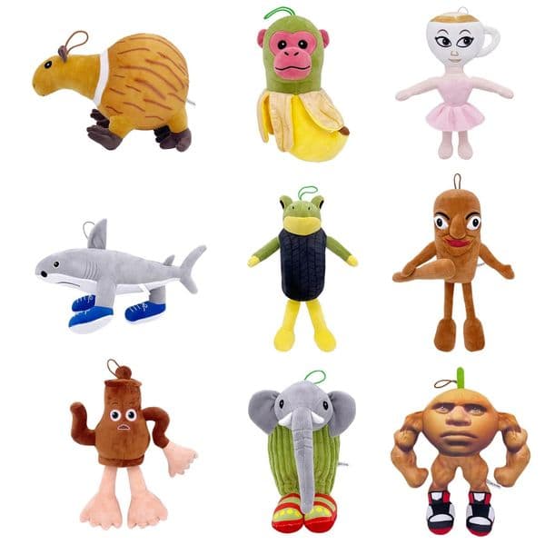 New Tungtungtung Sahur Italian Brain Rot Animals Telalaero Telala SHARK Anime Plush Plushie Peluches Stuffed Dolls Toy Gifts