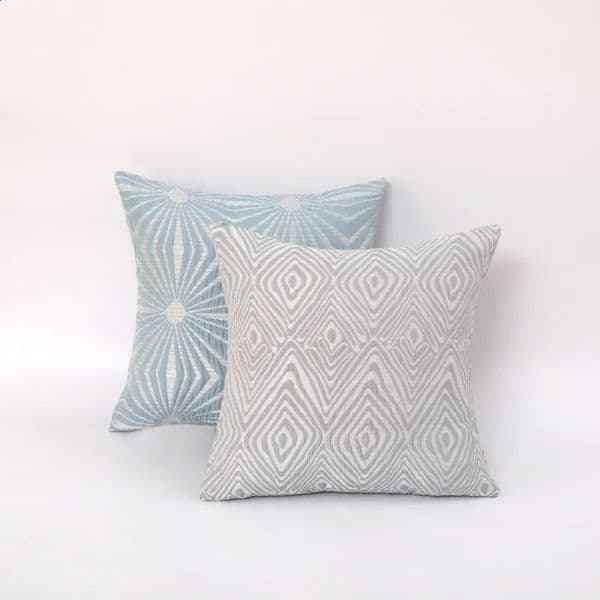 Pack of 2 Decorative Throw Pillow Covers Geometric Pattern Jacquard Cushion Covers18X18inches 250815BJ
