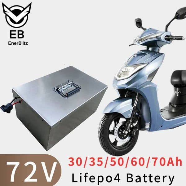 EB 72V Lifepo4 batera 50Ah 60AH 35AH 30Ah 70Ah con BMS 24S para elctrico dos 2 tres 3 ruedas triciclo camin carrito de golf